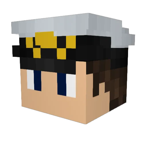 Cakeisnolie Minecraft avatar head, 3D render