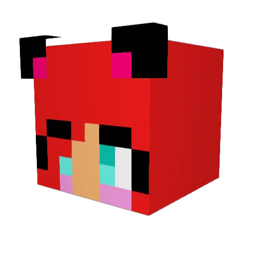 Cakemosh Minecraft avatar head, 3D render