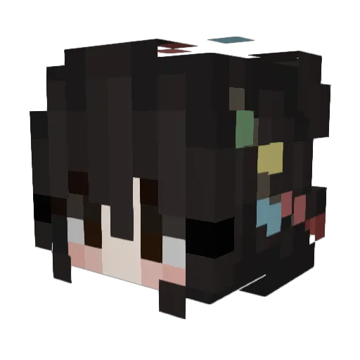 Cakequeen26 Minecraft avatar head, 3D render