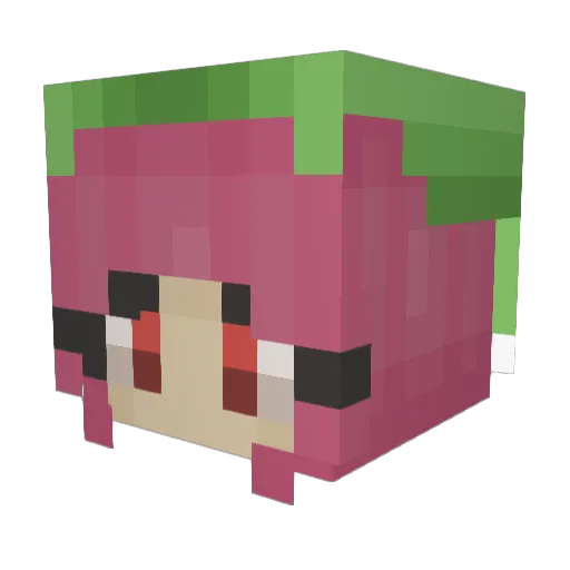 Cakes_ Minecraft avatar head, 3D render