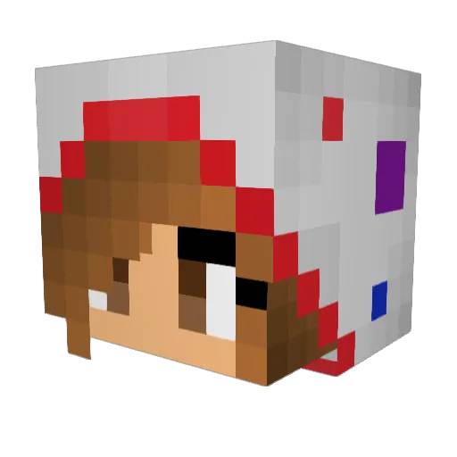 CakeyCakey2004 Minecraft avatar head, 3D render