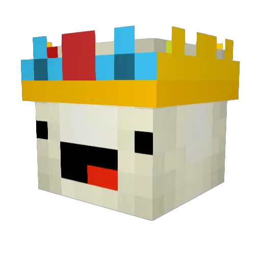 Cakeyyyyy Minecraft avatar head, 3D render