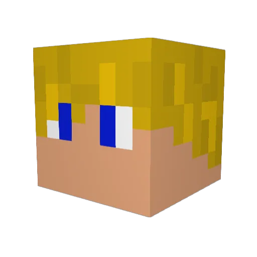 CakezCake Minecraft avatar head, 3D render