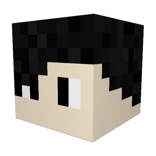 CakiGotto Minecraft avatar head, 3D render