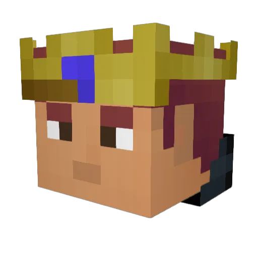 Cakk Minecraft avatar head, 3D render