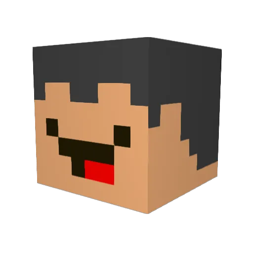 CakoDB Minecraft avatar head, 3D render