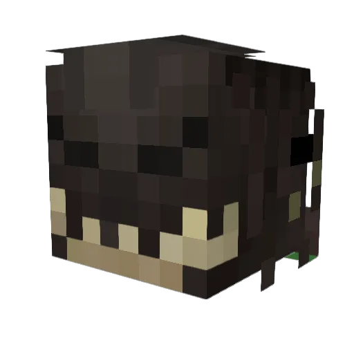 Cakradijaya Minecraft avatar head, 3D render