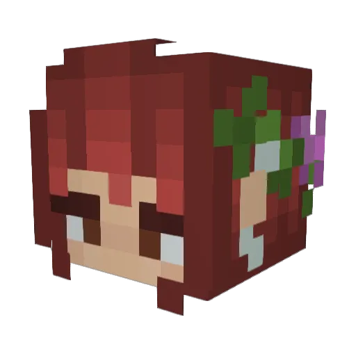 Cal1Pal Minecraft avatar head, 3D render