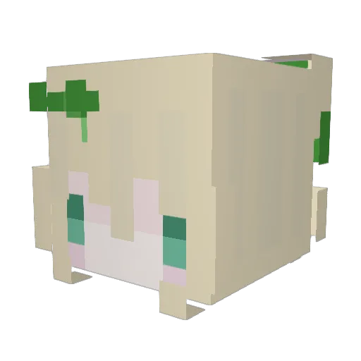 Cal1sai Minecraft avatar head, 3D render