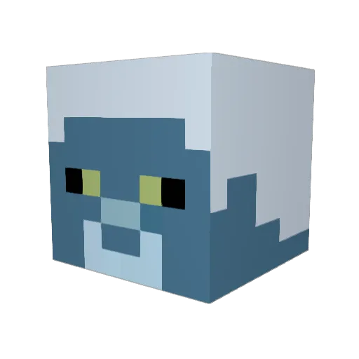 Cal2013_ Minecraft avatar head, 3D render