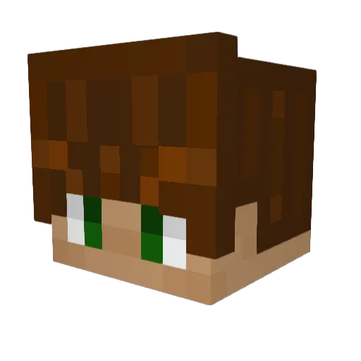 CalCalz Minecraft avatar head, 3D render
