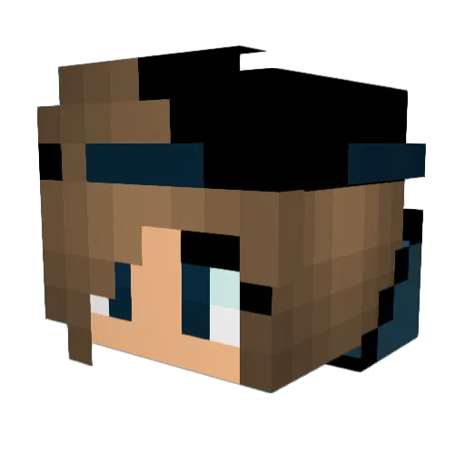 CalDog14 Minecraft avatar head, 3D render