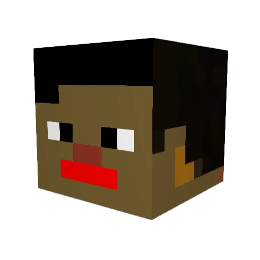 CalEng Minecraft avatar head, 3D render