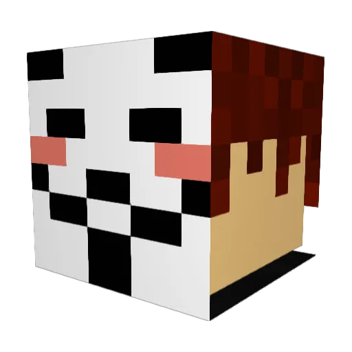 CalHurst Minecraft avatar head, 3D render
