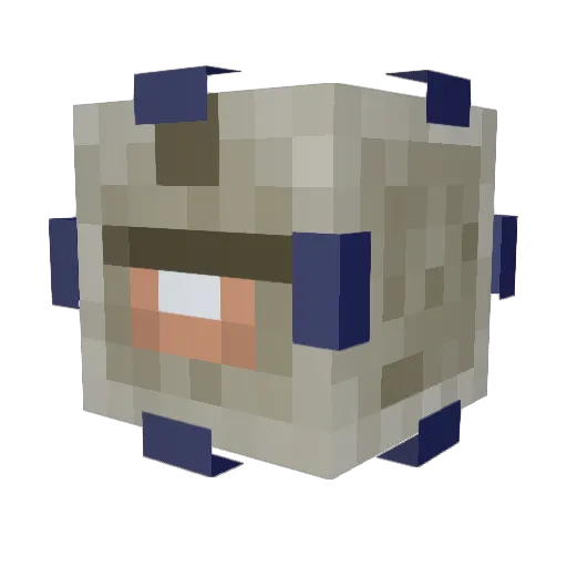 CalTorak Minecraft avatar head, 3D render