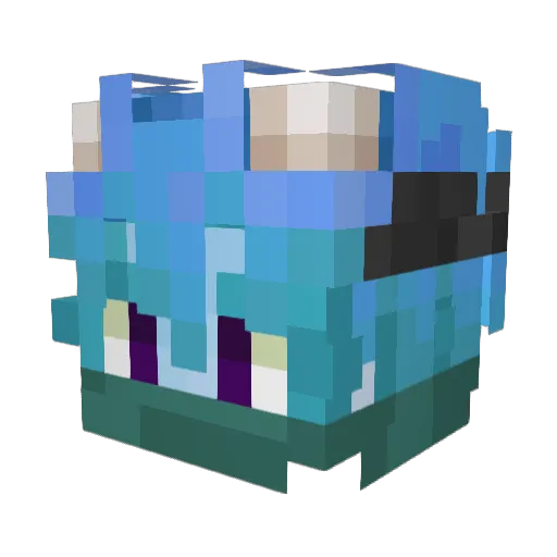 Calablox Minecraft avatar head, 3D render