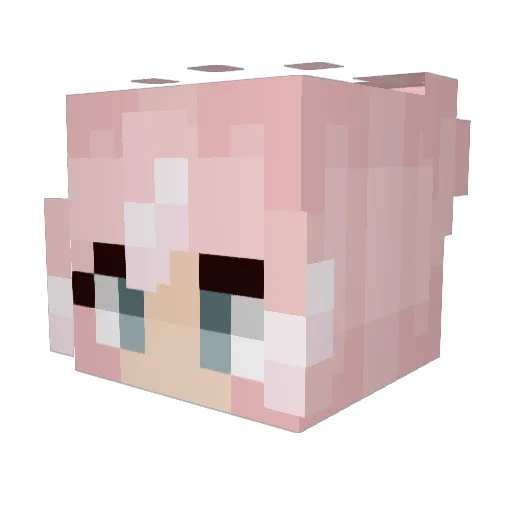 Caladrius_ Minecraft avatar head, 3D render