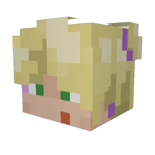 Calalene Minecraft avatar head, 3D render