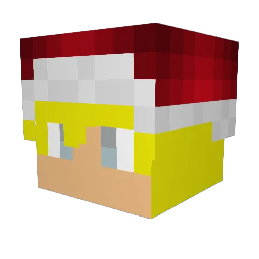 CalamarisHD Minecraft avatar head, 3D render