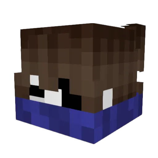 CalamityCheat Minecraft avatar head, 3D render