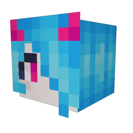 CalamityCrow Minecraft avatar head, 3D render