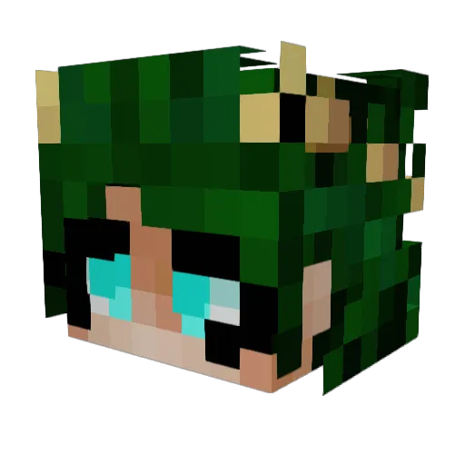 Calapillar Minecraft avatar head, 3D render