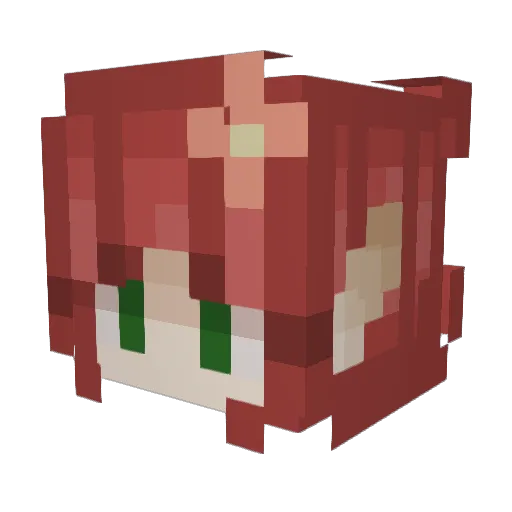 Calaro Minecraft avatar head, 3D render