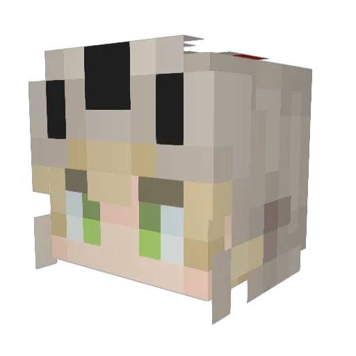 Calaverycx Minecraft avatar head, 3D render