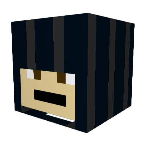CalbAGE Minecraft avatar head, 3D render