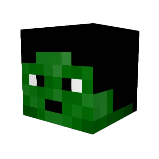 Calcagrim Minecraft avatar head, 3D render