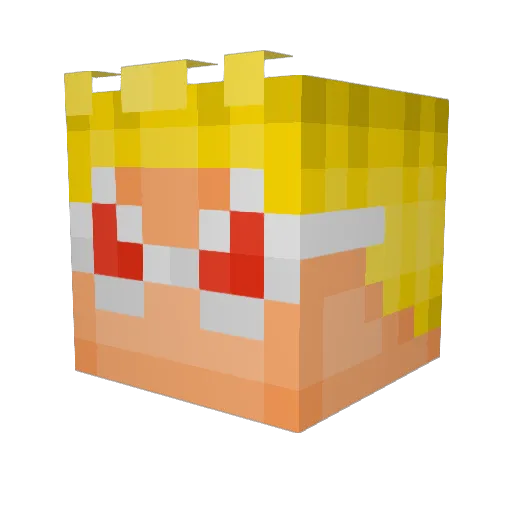 Calcifer_5 Minecraft avatar head, 3D render
