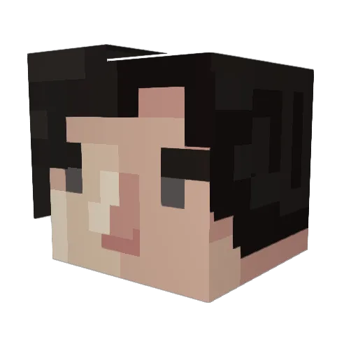 Calcifor Minecraft avatar head, 3D render