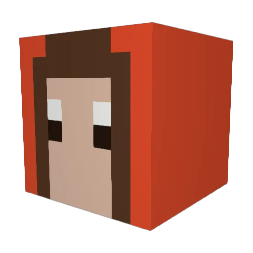 Calciifeer Minecraft avatar head, 3D render