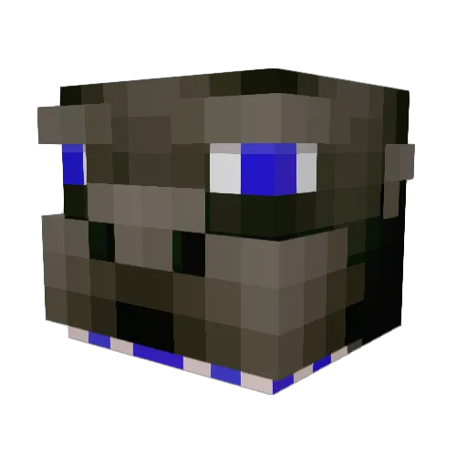 CaldK Minecraft avatar head, 3D render