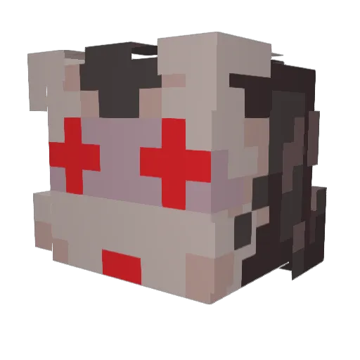 Caldega Minecraft avatar head, 3D render