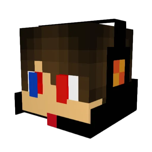 CalderKP Minecraft avatar head, 3D render