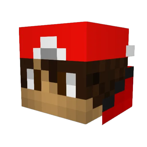 CalderTownsley Minecraft avatar head, 3D render