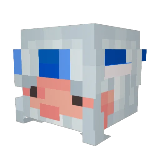 Caldonas Minecraft avatar head, 3D render