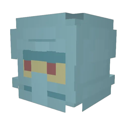 Caleb17F Minecraft avatar head, 3D render