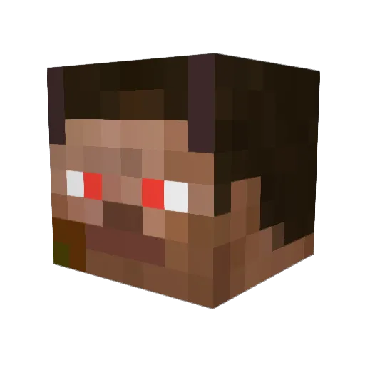 CalebAwesome Minecraft avatar head, 3D render