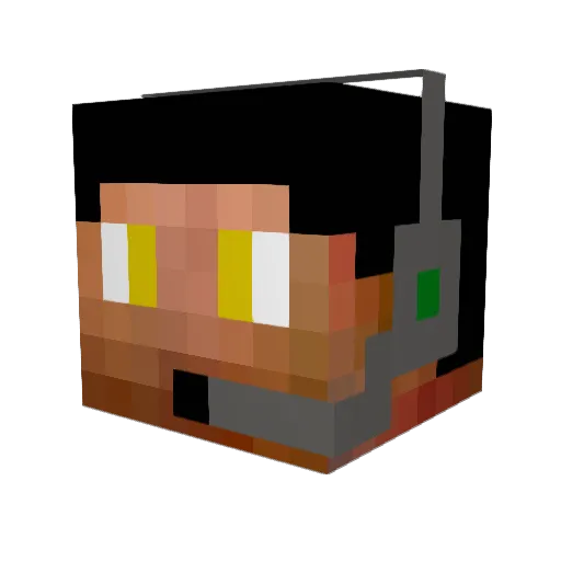 CalebNix17 Minecraft avatar head, 3D render