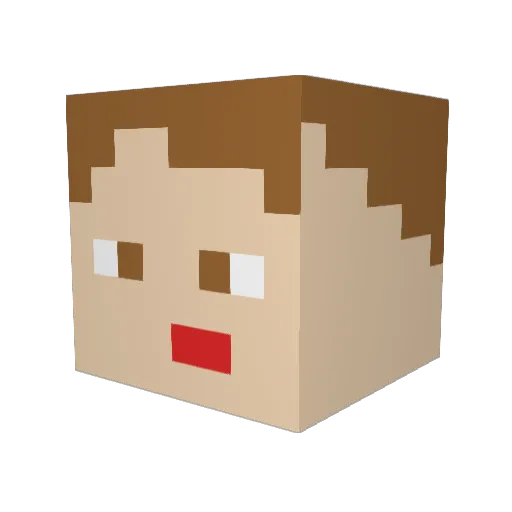 CalebStrong8000 Minecraft avatar head, 3D render