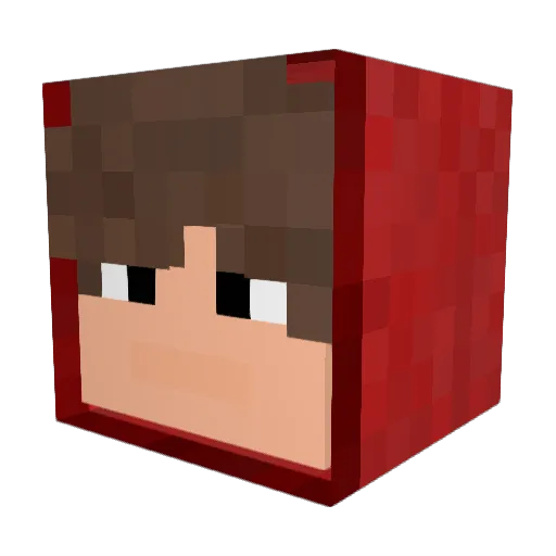 CalebVidao22 Minecraft avatar head, 3D render