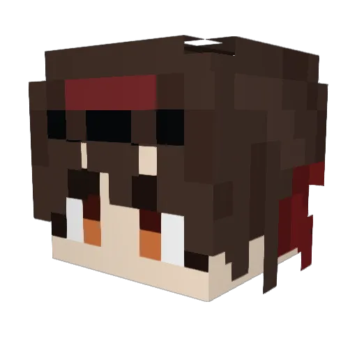 CalebWilcox Minecraft avatar head, 3D render
