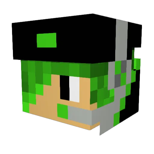 Calebboss12345 Minecraft avatar head, 3D render