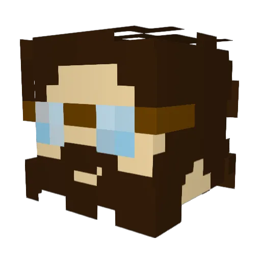 Calebthegreat24 Minecraft avatar head, 3D render