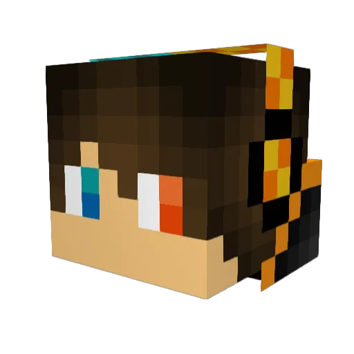 CalemoCalem Minecraft avatar head, 3D render