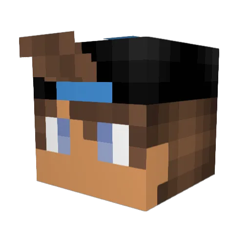 Calendarism Minecraft avatar head, 3D render