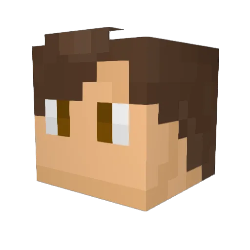 Calenus Minecraft avatar head, 3D render