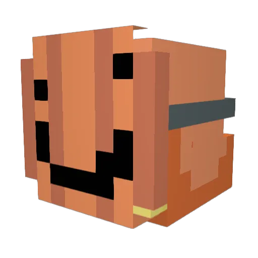Caletes Minecraft avatar head, 3D render